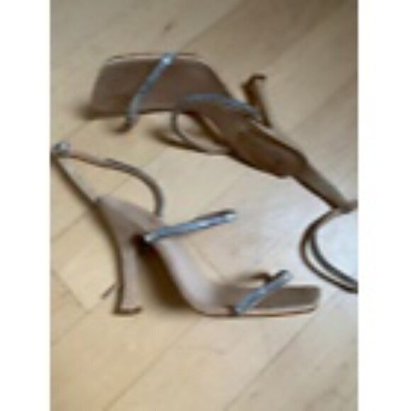 Schutz "Nellina" jewelled sandals sz 10B nubuck leather - Picture 3 of 5